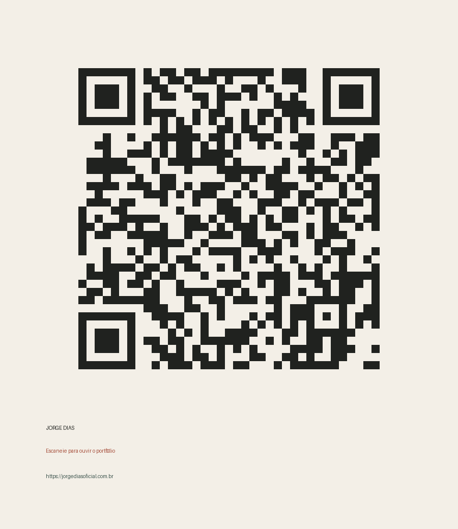 QR Code para acessar o portfólio oficial de Jorge Dias